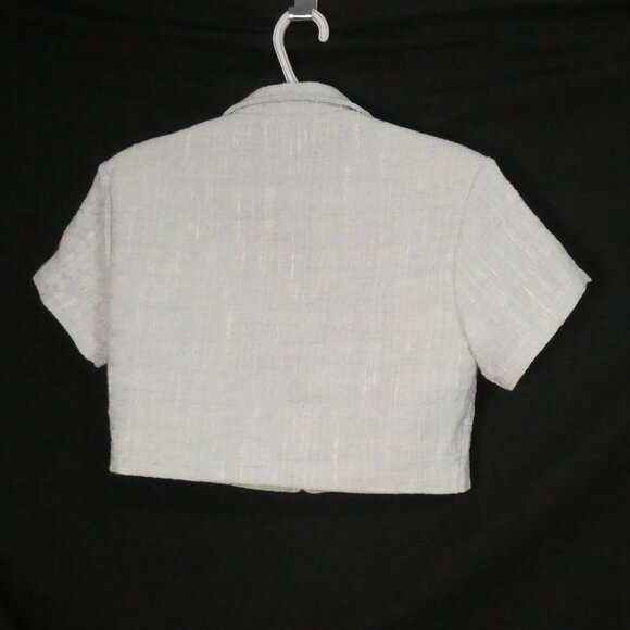 Unbranded | P2P 16.5 inches measured | Chic Cropped Short Sleeve Jacket / Blazer - Picture 10 of 15